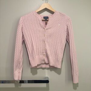 Polo Ralph Lauren Light Pink Cable Knit Cardigan